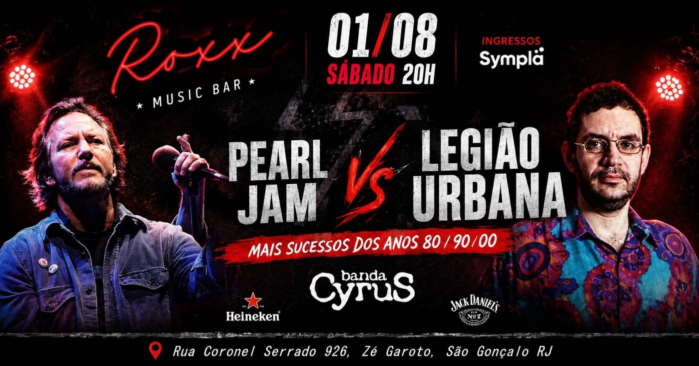 12/09 PEARL JAM X LEGIÃO URBANA | ANOS 80/90/00 | BANDA CYRUS! MAIS DE 3 HORAS DE SHOW!