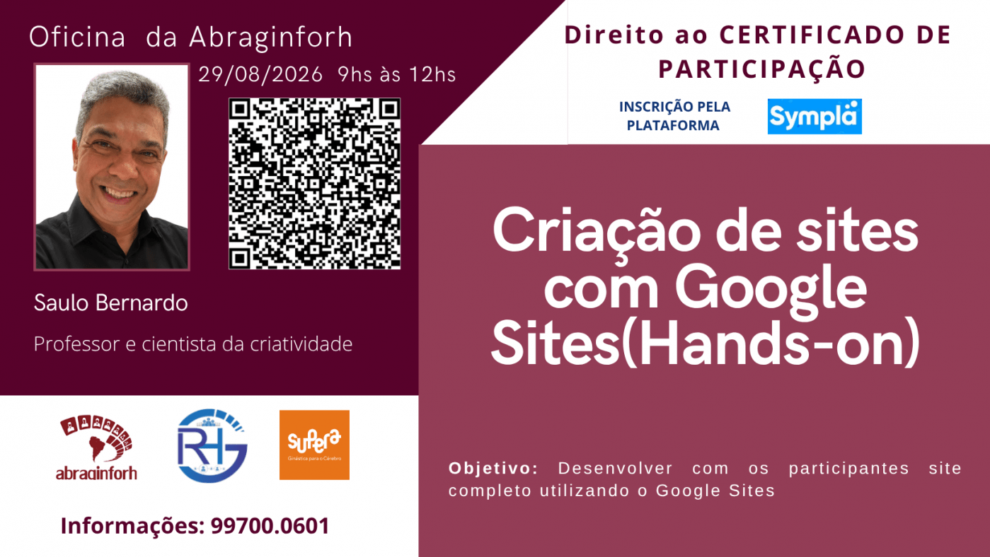 Oficina da Abraginforh | Criação de Sites com Google Sites (Hands-on)