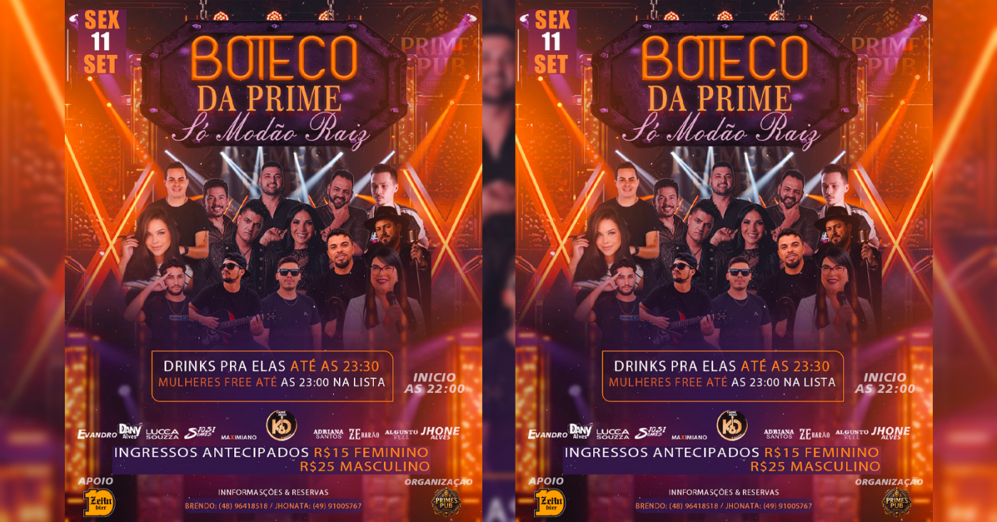 BOTECO DA PRIME SÓ MODÃO RAIZ