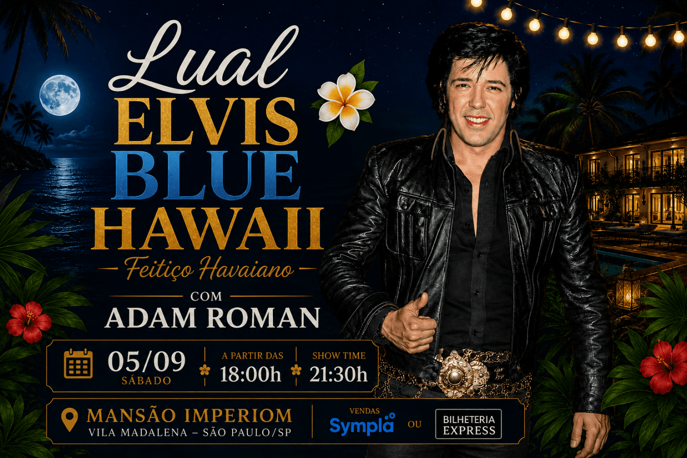 Lual Elvis Blue Hawaii com Adam Roman