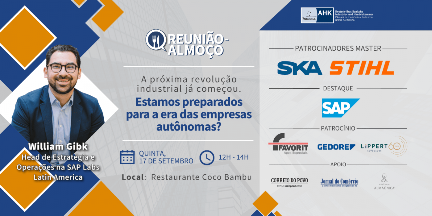 Reunião Almoço - A próxima revolução industrial já começou. Estamos preparados?