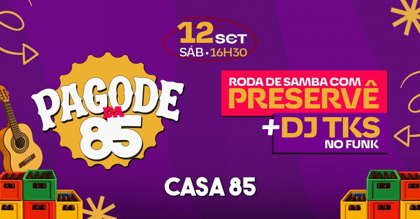 Capa do evento Roda de Samba na 85