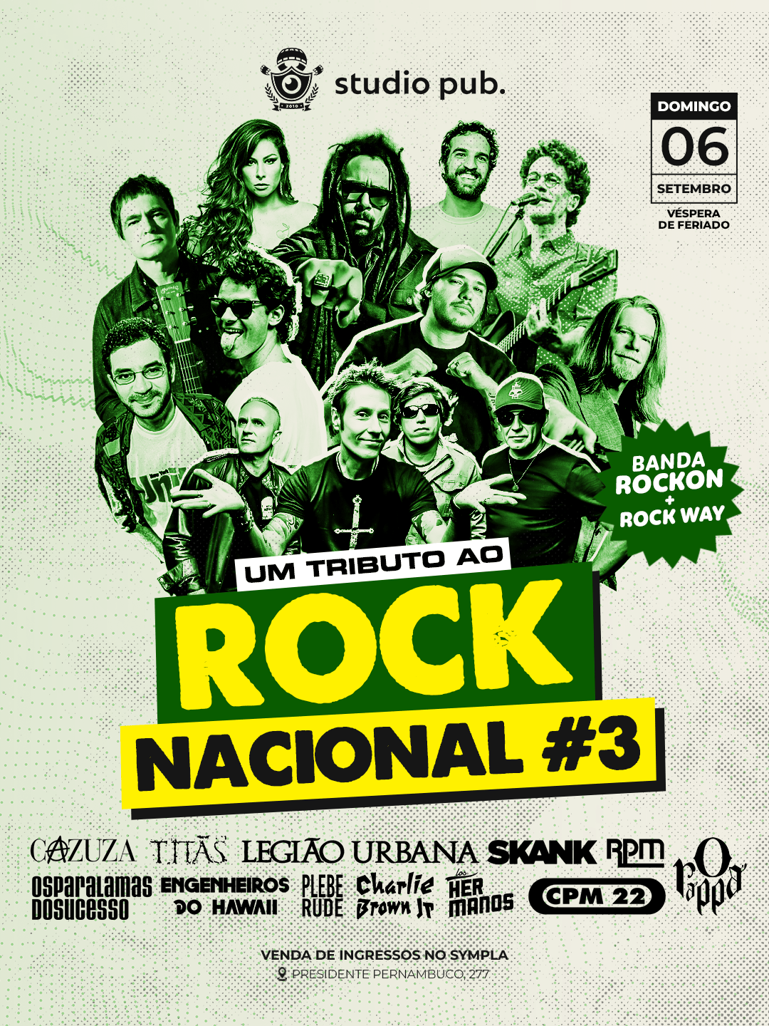 UM TRIBUTO AO ROCK NACIONAL #3 @StudioPub 06/09