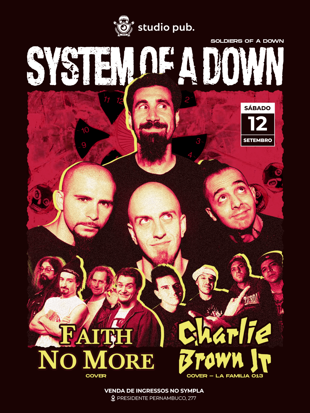 SYSTEM OF A DOWN + FAITH NO MORE + CBJR @StudioPub 12/09