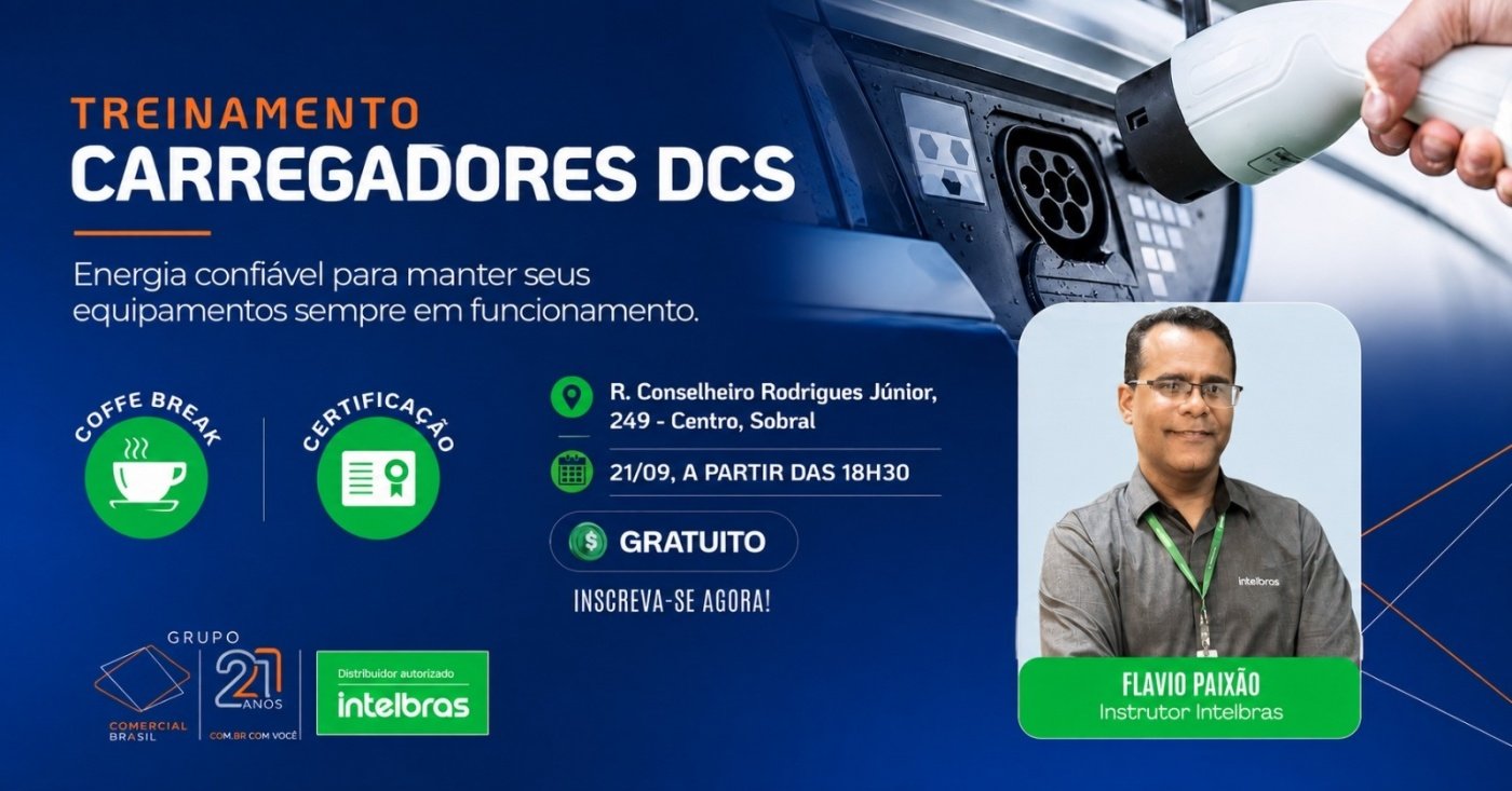TREINAMENTO GRATUITO EM SOBRAL | CARREGADORES DCs