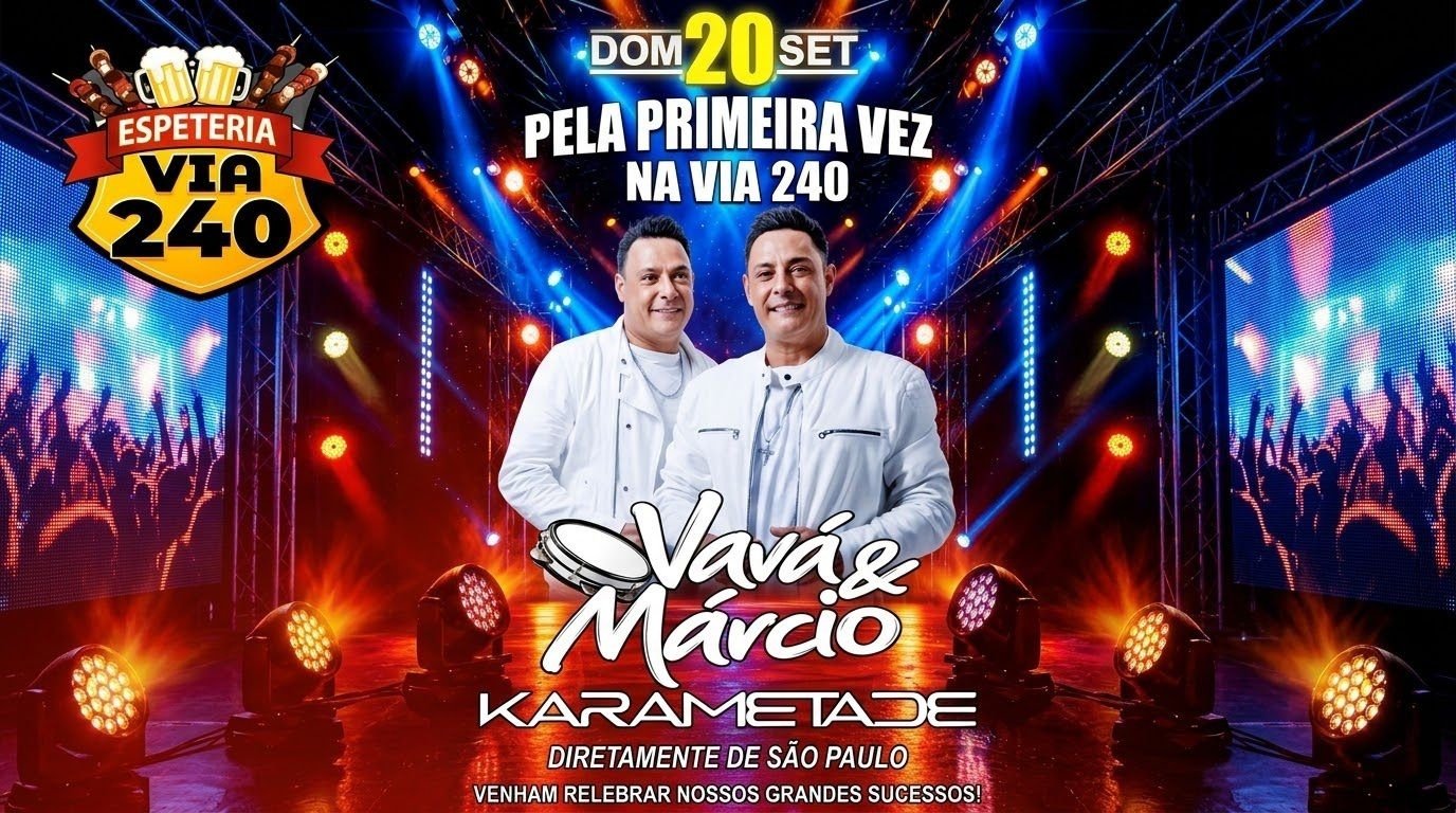 20/09 DOMINGÃO TEM VAVÁ E MÁRCIO EX- DO KARAMETADA NO ESPETERIA VIA 240