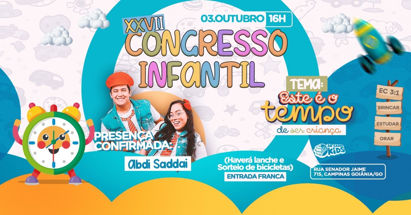 27º CONGRESSO INFANTIL CAMPO CAMPINAS GOIÂNIA