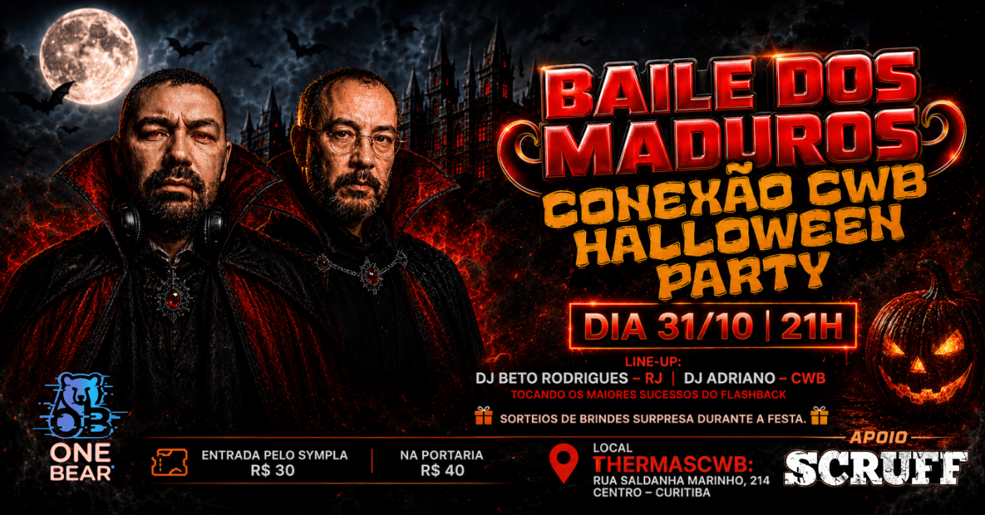 31/10 BAILE DOS MADUROS CWB HALLOWEEN PARTY