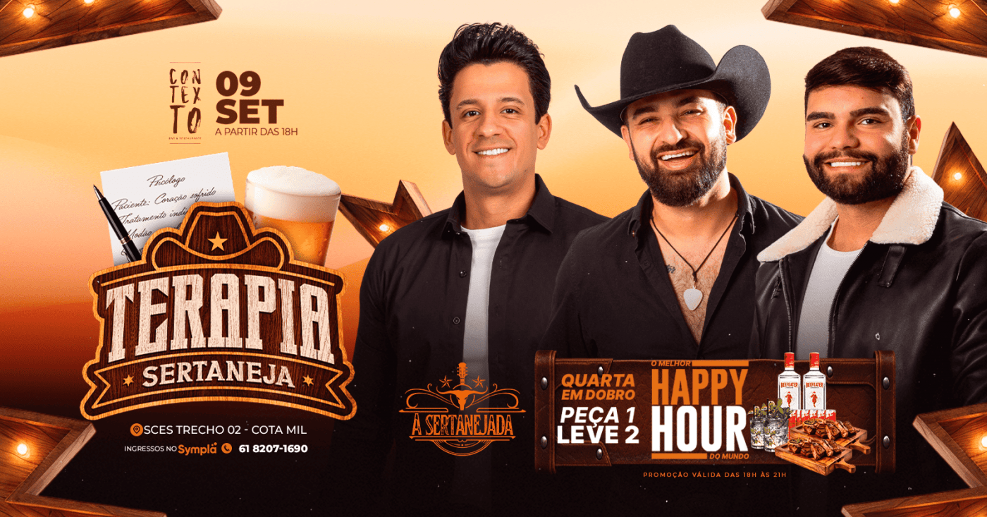 A Sertanejada + Cardápio em Dobro na Varanda do Contexto | 09.09