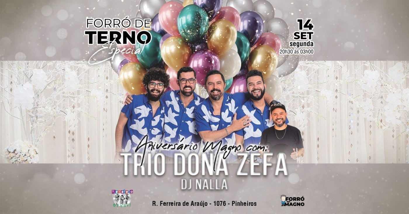 ANIVERSARIO do Magno - TRIO DONA ZEFA e DJ NALLA - Forró de Terno ESPECIAL