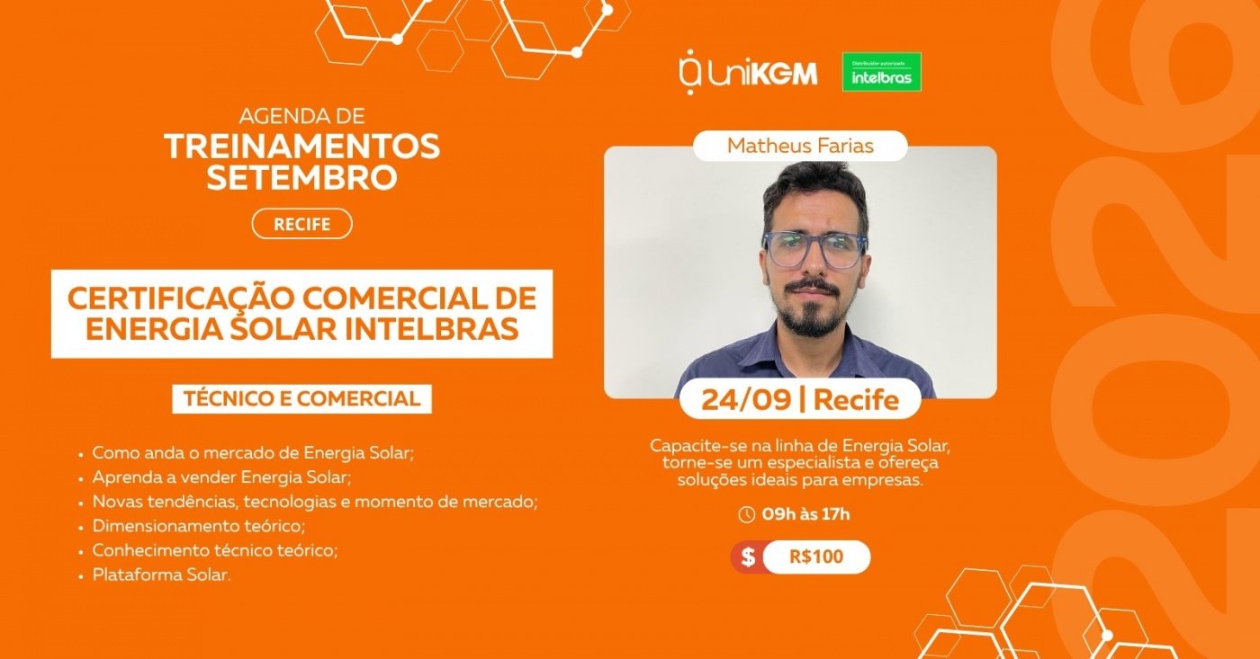 Certificação Comercial de Energia Solar Intelbras