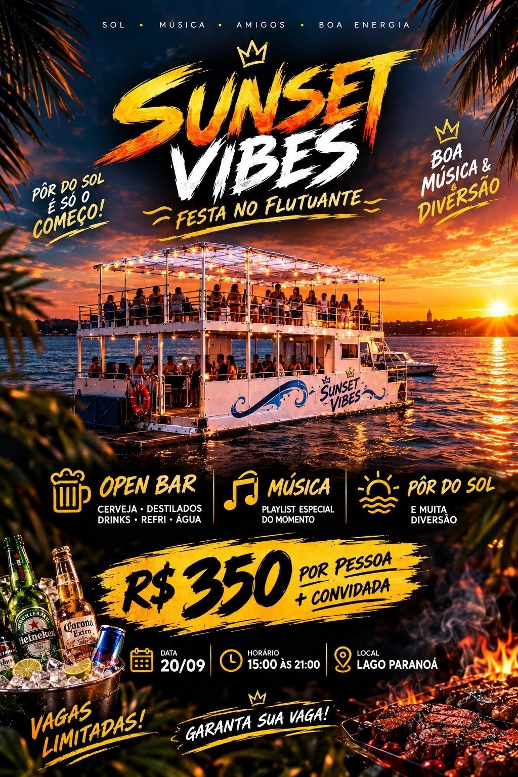 Sunset Vibes, festa flutuante