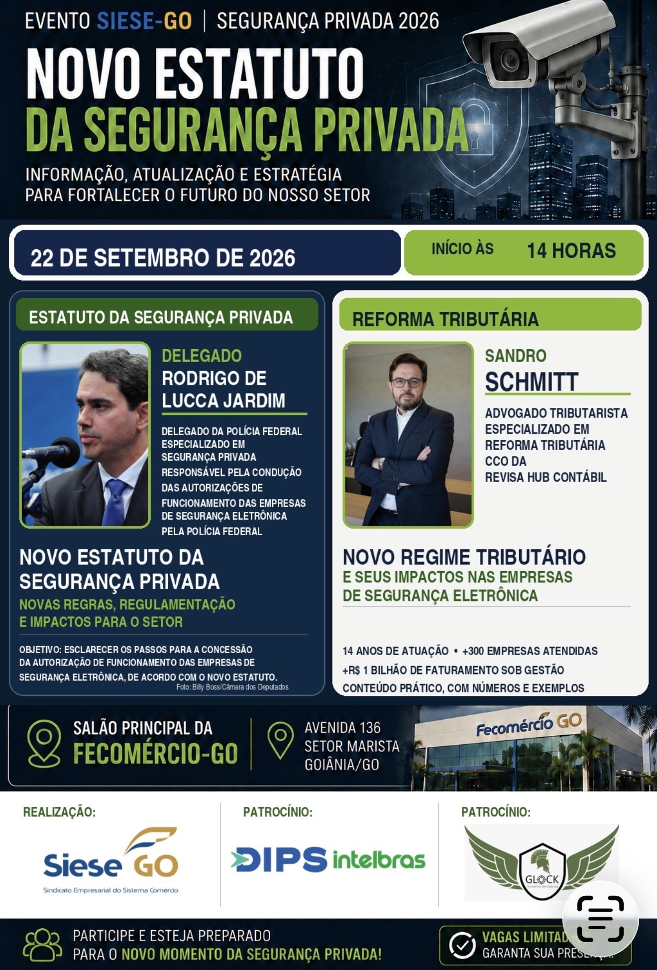 SIESE-GO -NOVO ESTATUTO DA SEGURANÇA PRIVADA/NOVO REGIME TRIBUTÁRIO