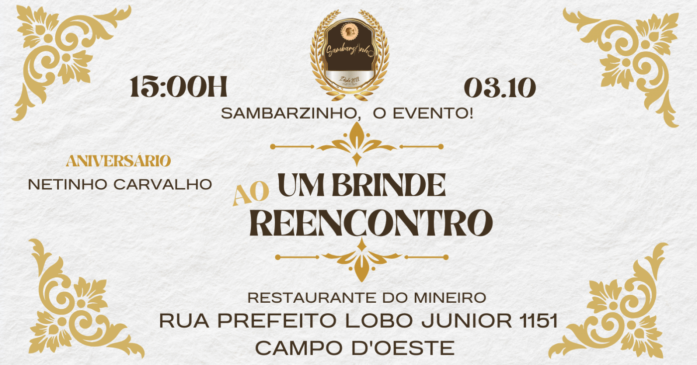 Sambarzinho, o evento!