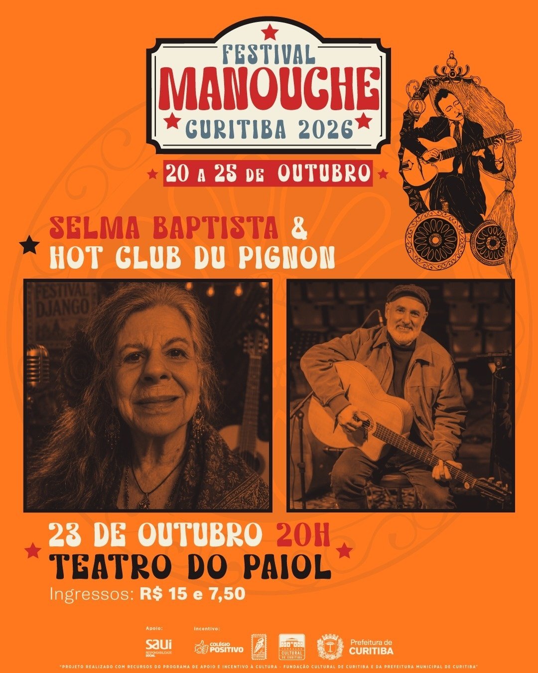 Festival Manouche Curitiba 2026 - Selma Baptista e Hot Club du Pignon