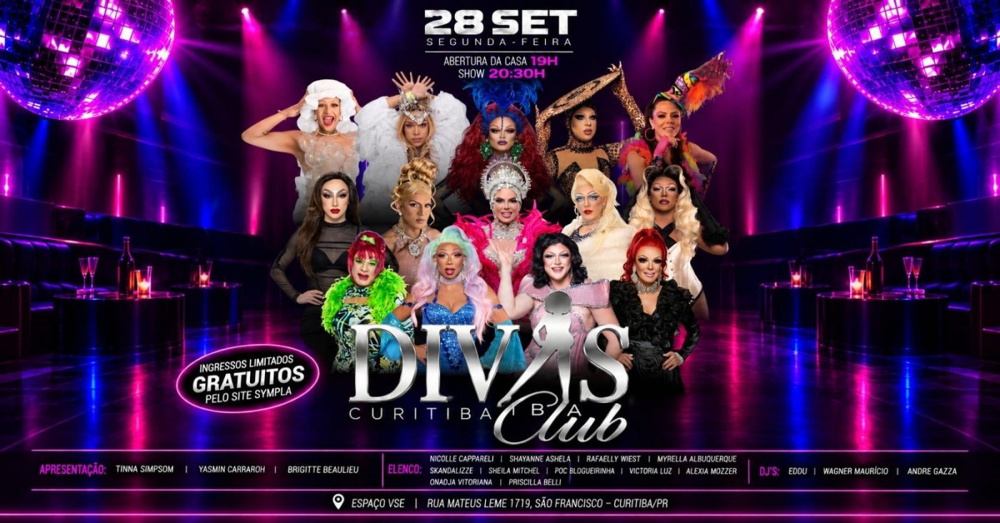 DIVAS CURITIBA - EDIÇÃO CLUB 28/09 19HS