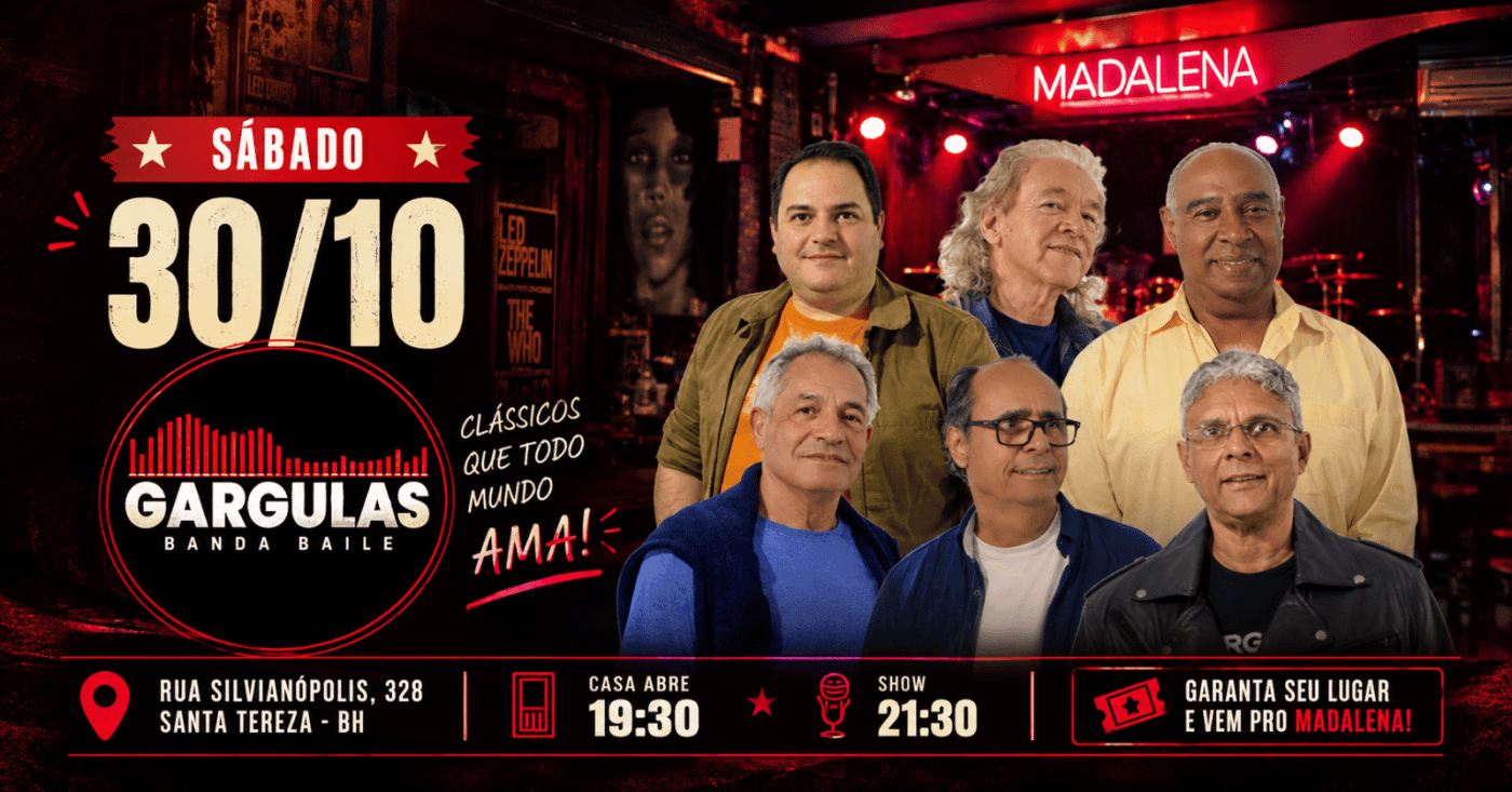 BANDA GÁRGULAS - RESERVA DE MESAS WHATSAPP (31) 99699-1698