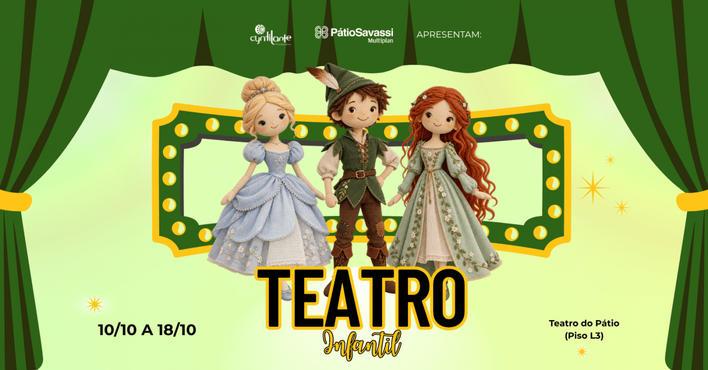 Encontro com as Princesas - 17/10/2026 - 16h - Teatro Pátio Savassi