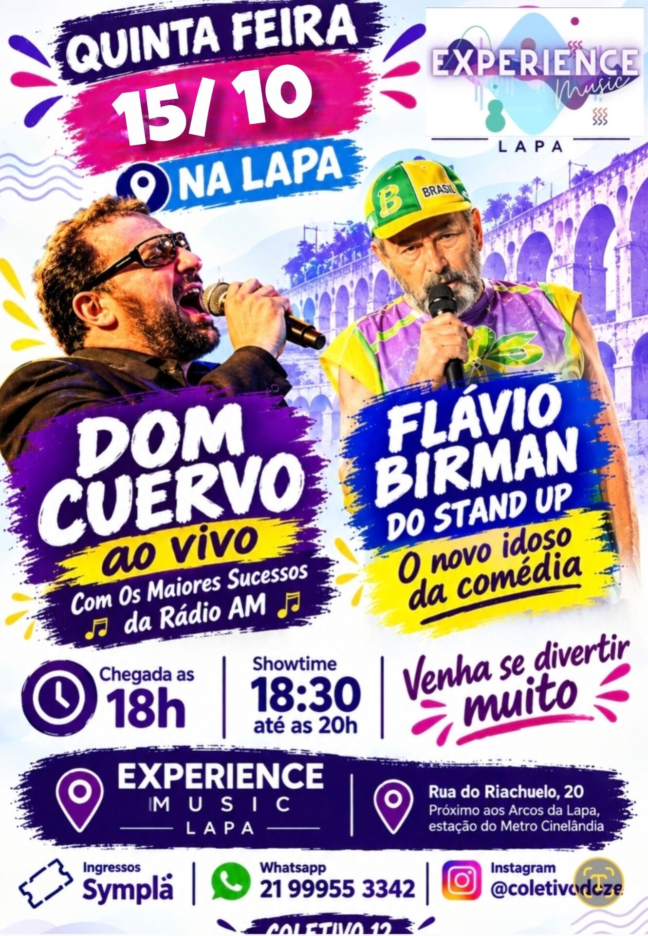 Capa do evento BREGARIA NA LAPA EXPERIENCE HAPPY HOUR STANDUP 15/10