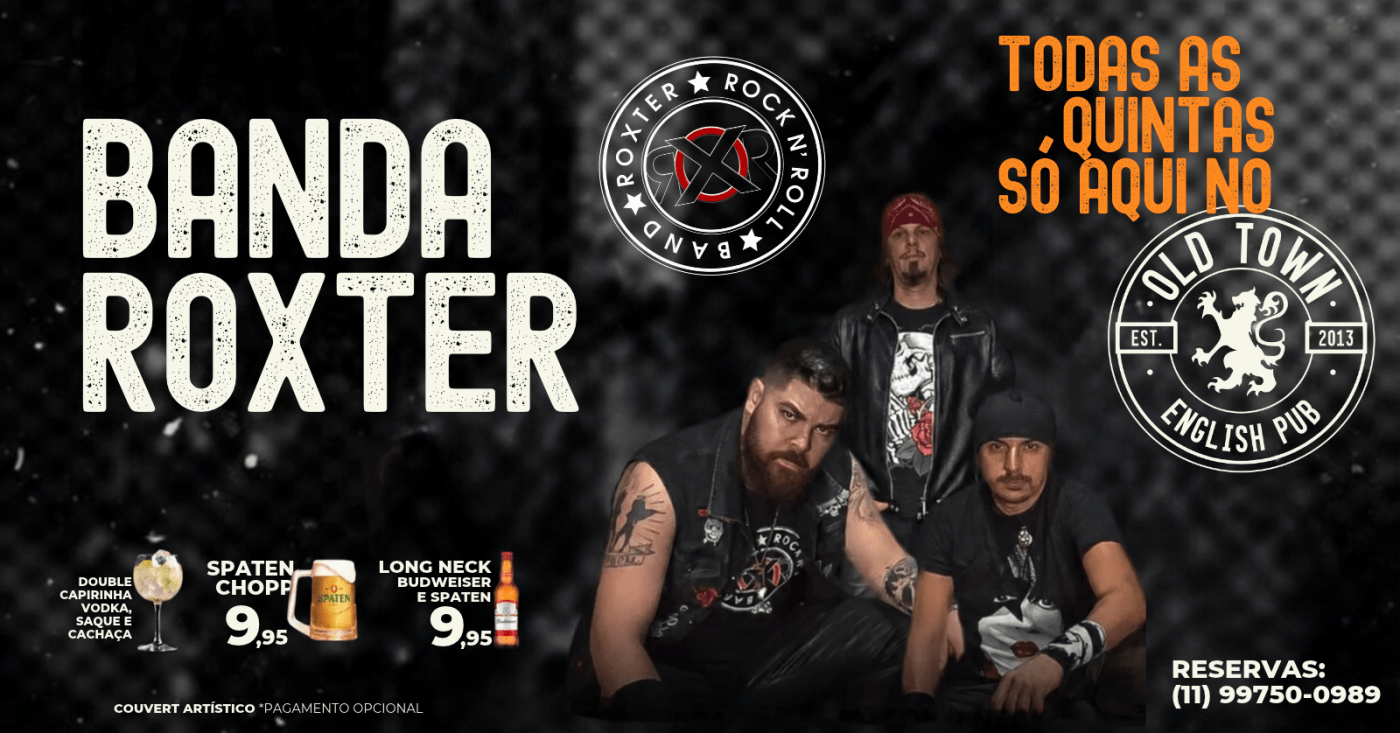 Capa do evento Banda Roxter no Old Town