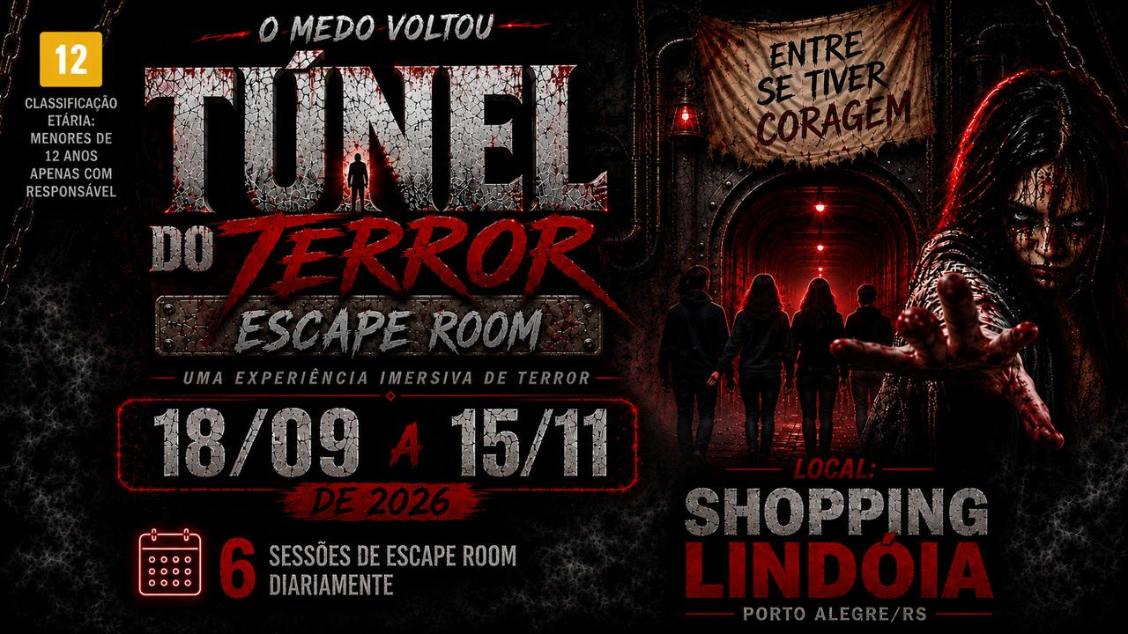 Túnel do Terror e Escape Room — O Medo Voltou | Shopping Lindóia