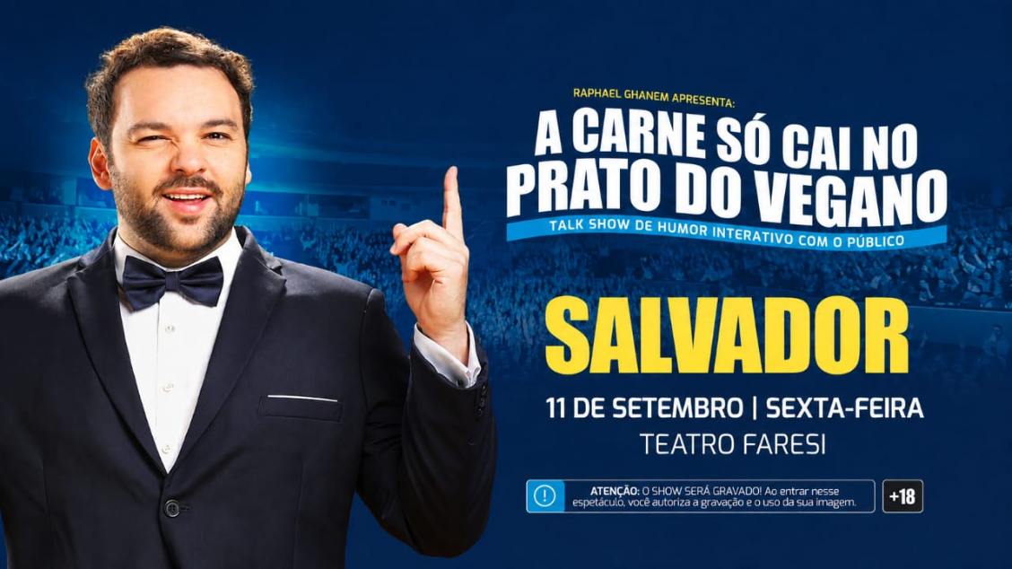 Raphael Ghanem em "A carne só cai no prato do Vegano"