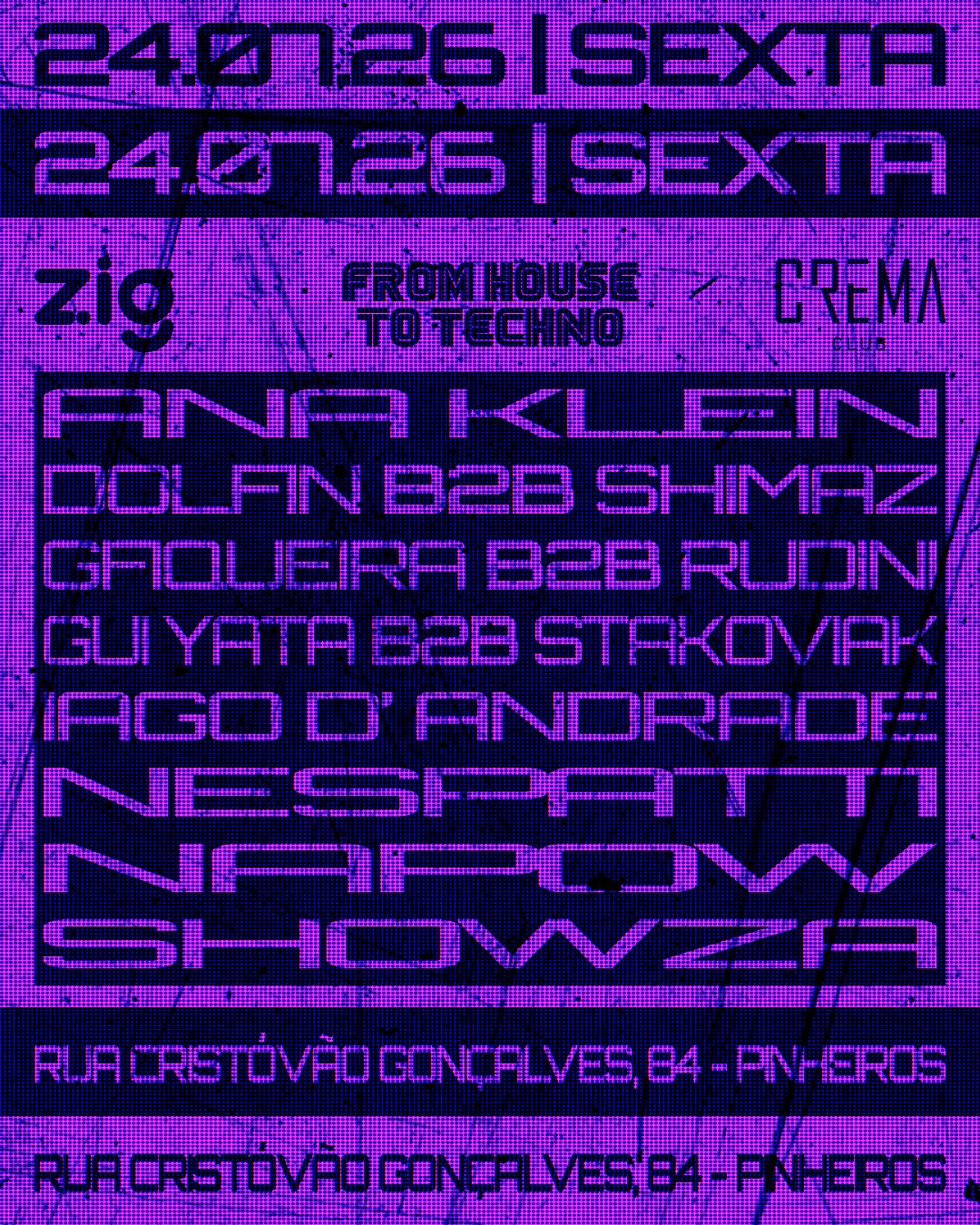 Crema Club presents From House To Techno - 24.07