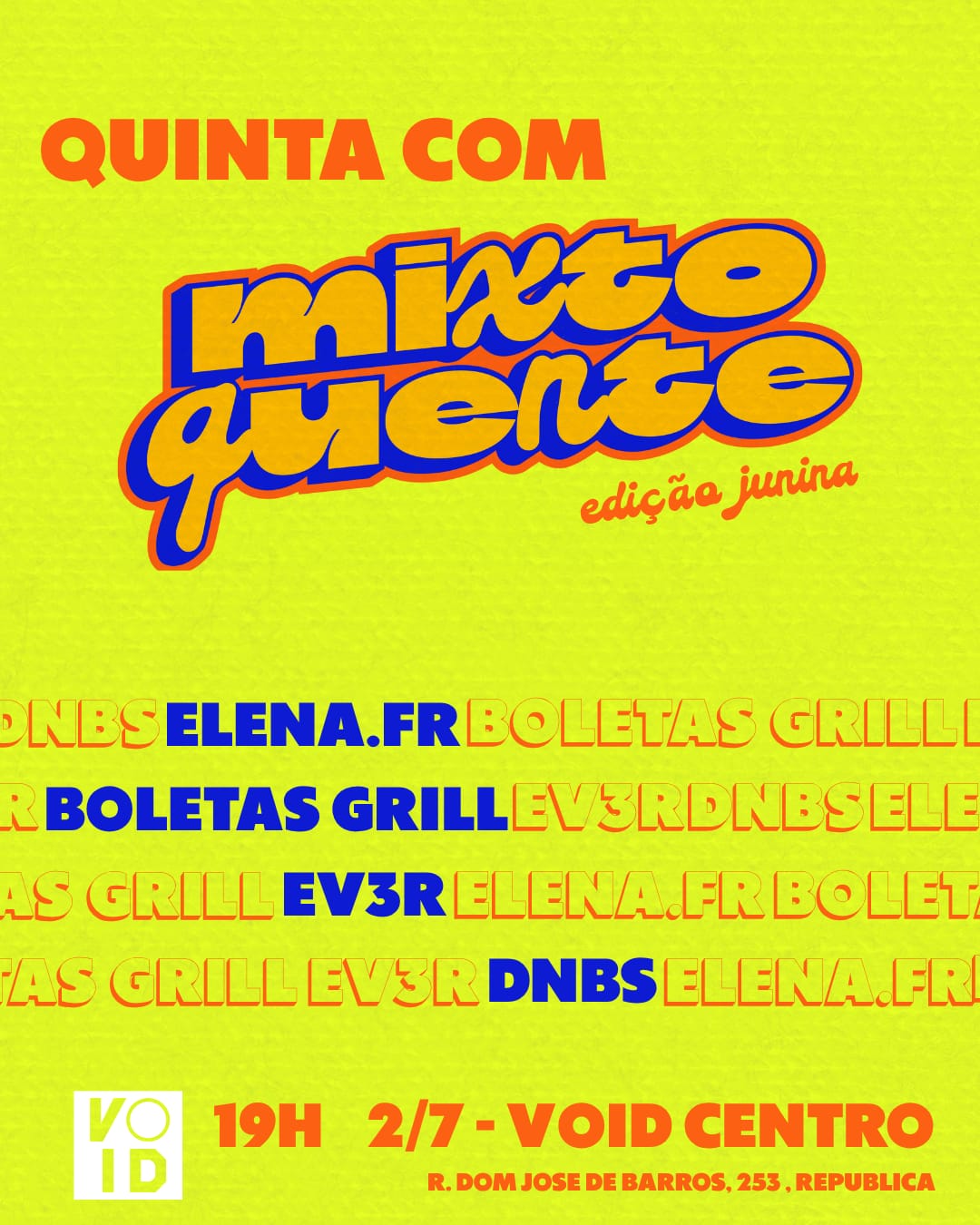 Quinta com Mixto Quente - Edição Junina