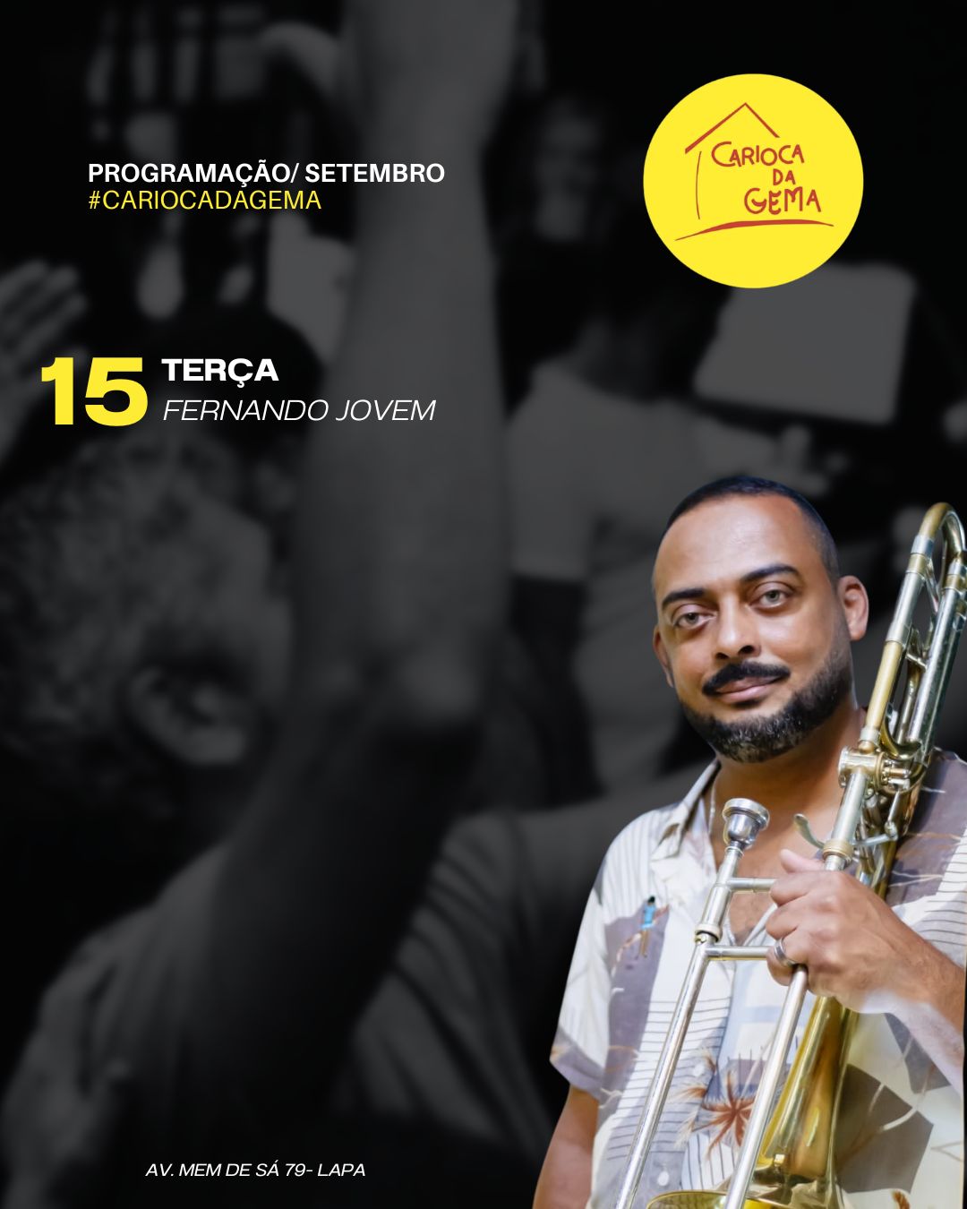 Capa do evento Fernando Jovem e Samba Trombonado 15/09